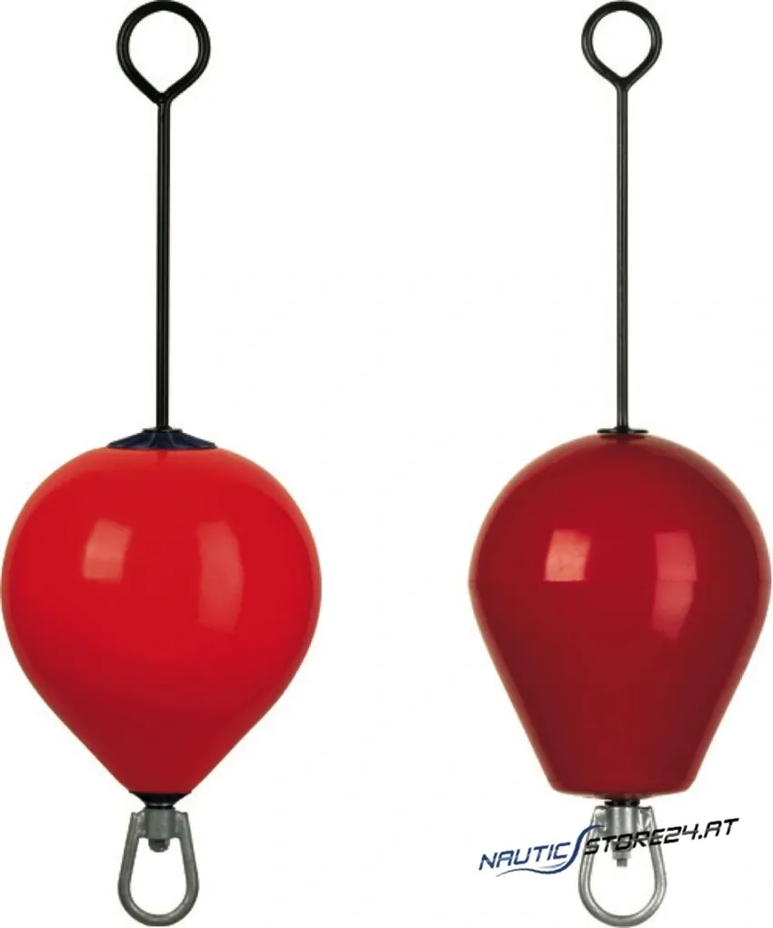 Dan Stielboye aus rotem PVC | Ausführung: aufblasbar mit Ventil, Auftrieb 7kg, Durchmesser 240mm