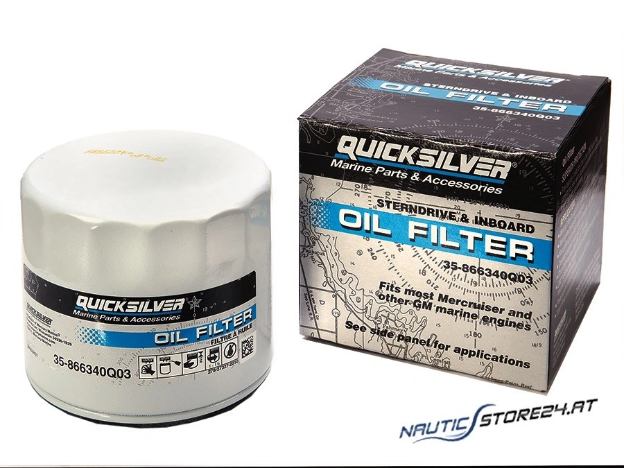 Mercury/Quicksilver Ölfilter für Mercruiser R4/R6/V6/V8 866340K01 (35-866340Q03)