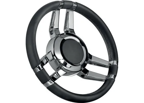 Isotta Comfort-Steuerrad Carlotta Schwarz Leder/Metall