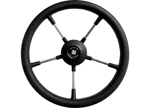 Teleflex Edelstahl Steuerrad Como schwarz Niro