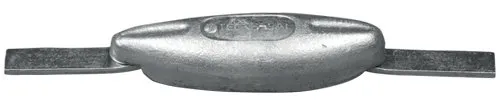 Zink-Flachanode Birnenform | Ausführung: Höhe 35mm, Länge 205/300mm, Breite 65mm, Gew. 2kg