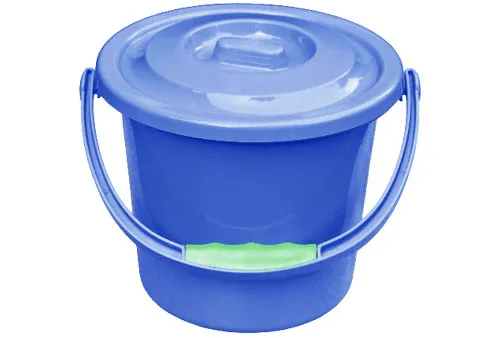 Yachticon Toiletteneimer mit Deckel blau