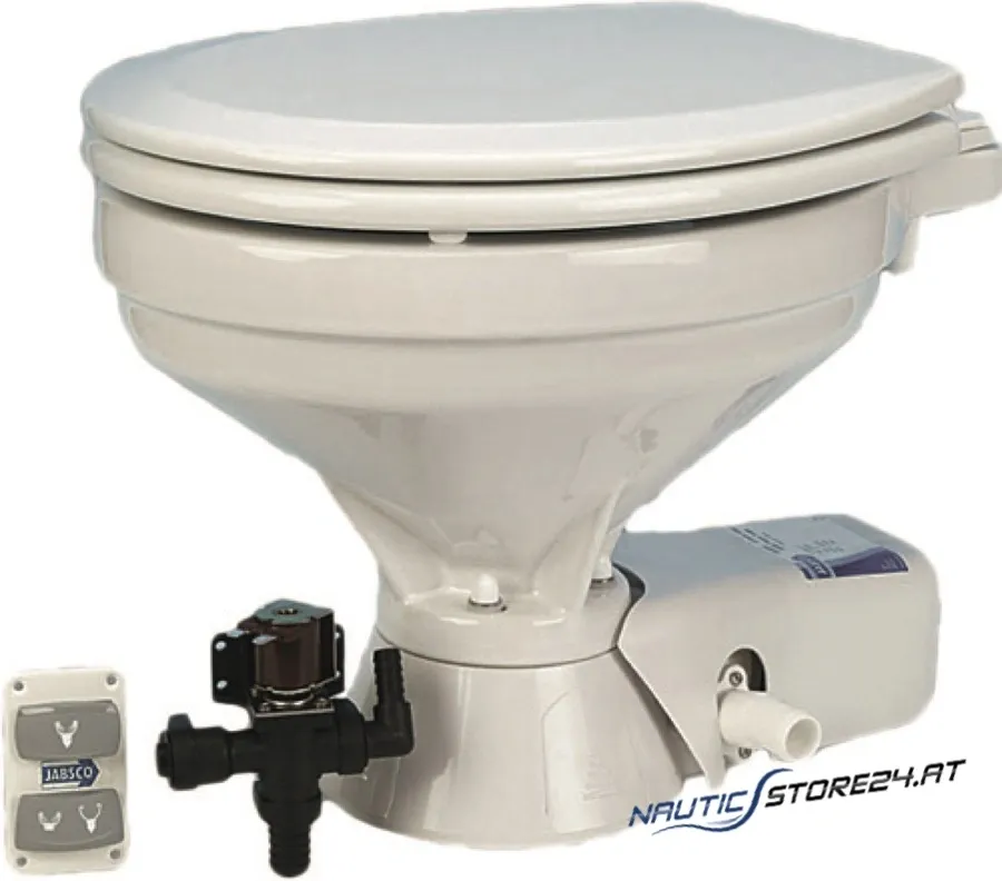 Jabsco Toilette mit Elektropumpe Tank | Ausführung: Compact, Höhe 350mm, Breite 450mm, Tiefe 350mm