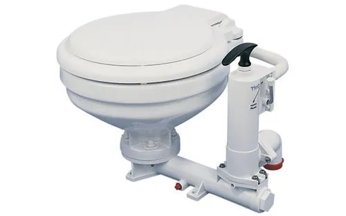 Marinetoilette mit Handpumpe | Ausführung: Toilette, Schlauch-Ø E19-A38mm, Höhe 320mm, Tiefe 400mm
