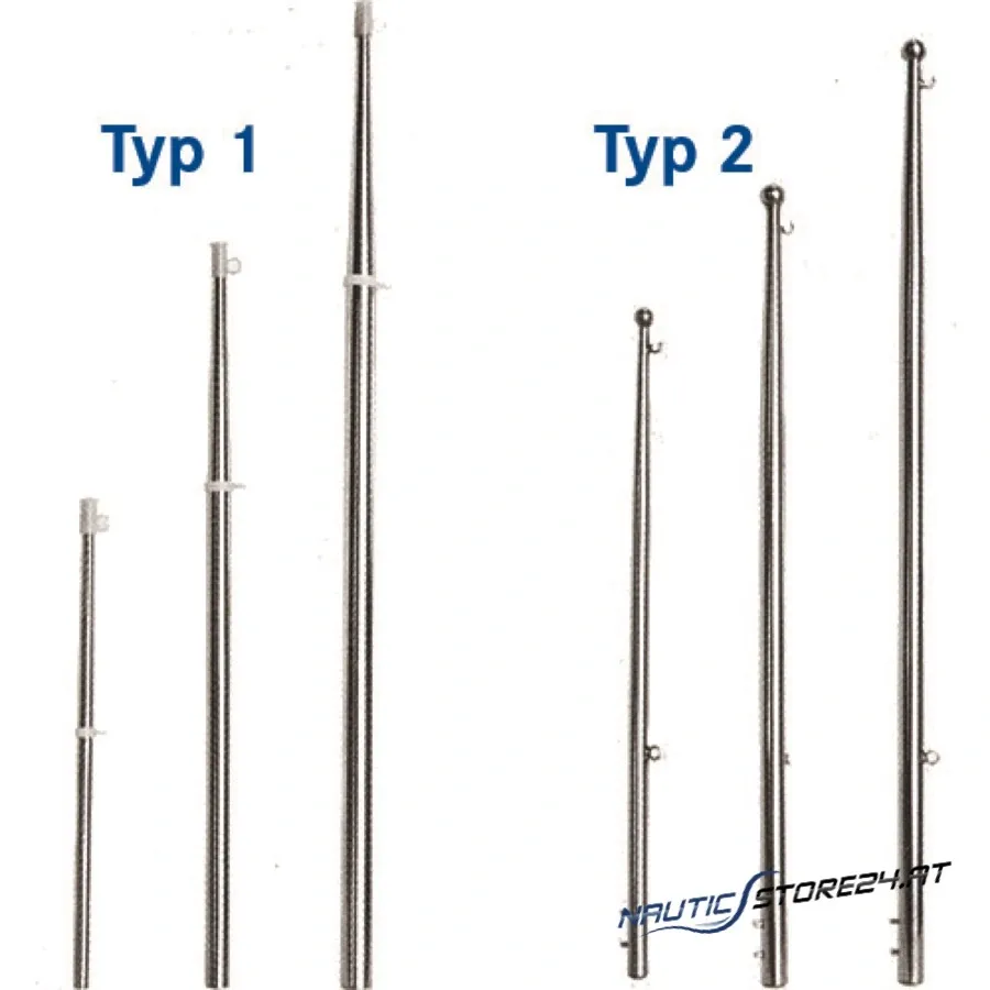Flaggenstock Niro | Ausführung: Typ 1, 400xØ 14mm
