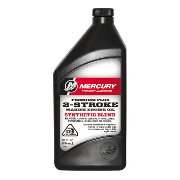 Mercury/Quicksilver 2-Takt Außenborder Motoröl Premium Plus TC-W3 1L (92-8M0206940) ersetzt 858026QB1 Quicksilver